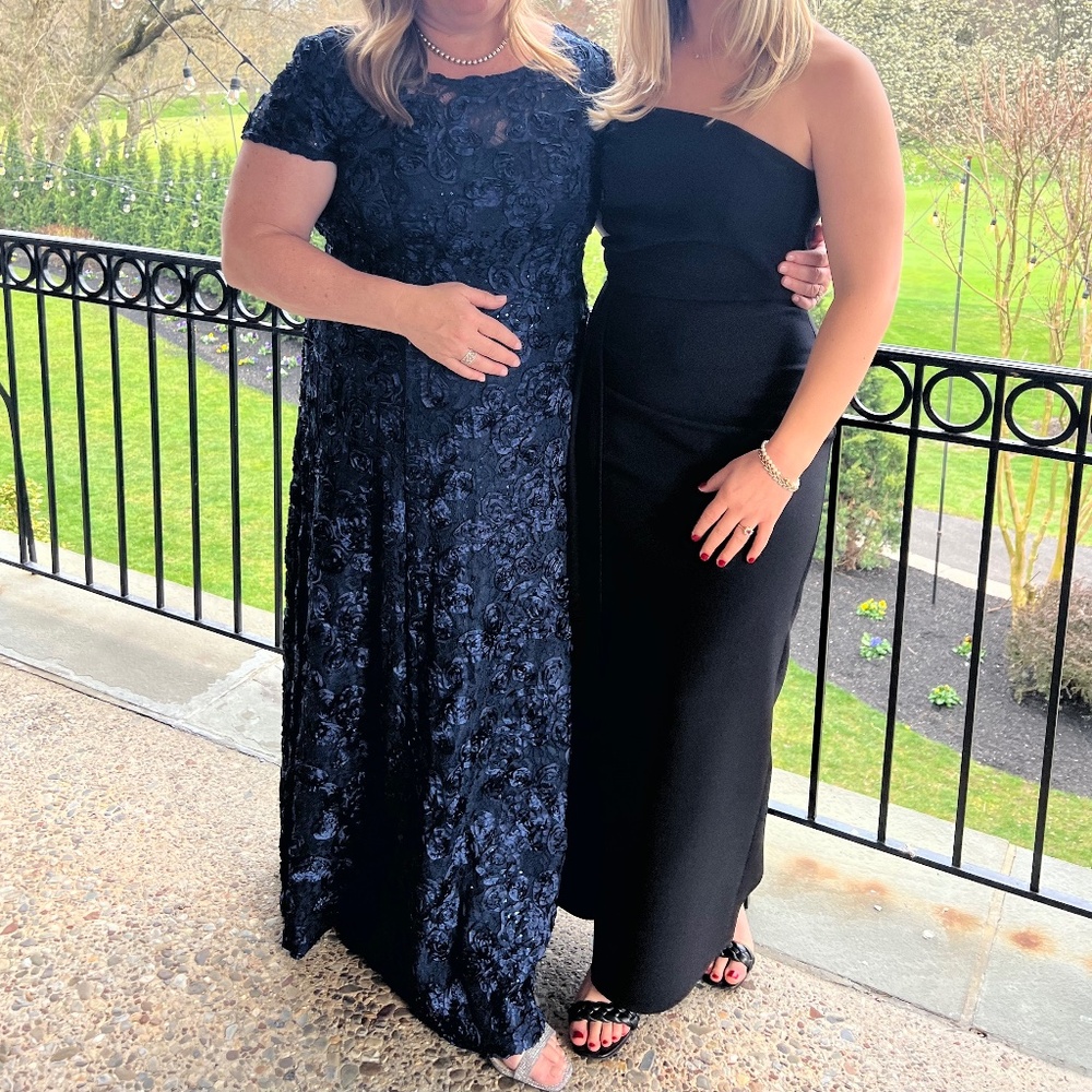 Dark Blue mother of the Groom Dress